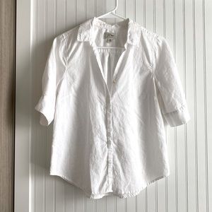 J Crew Cotton Button Down Blouse